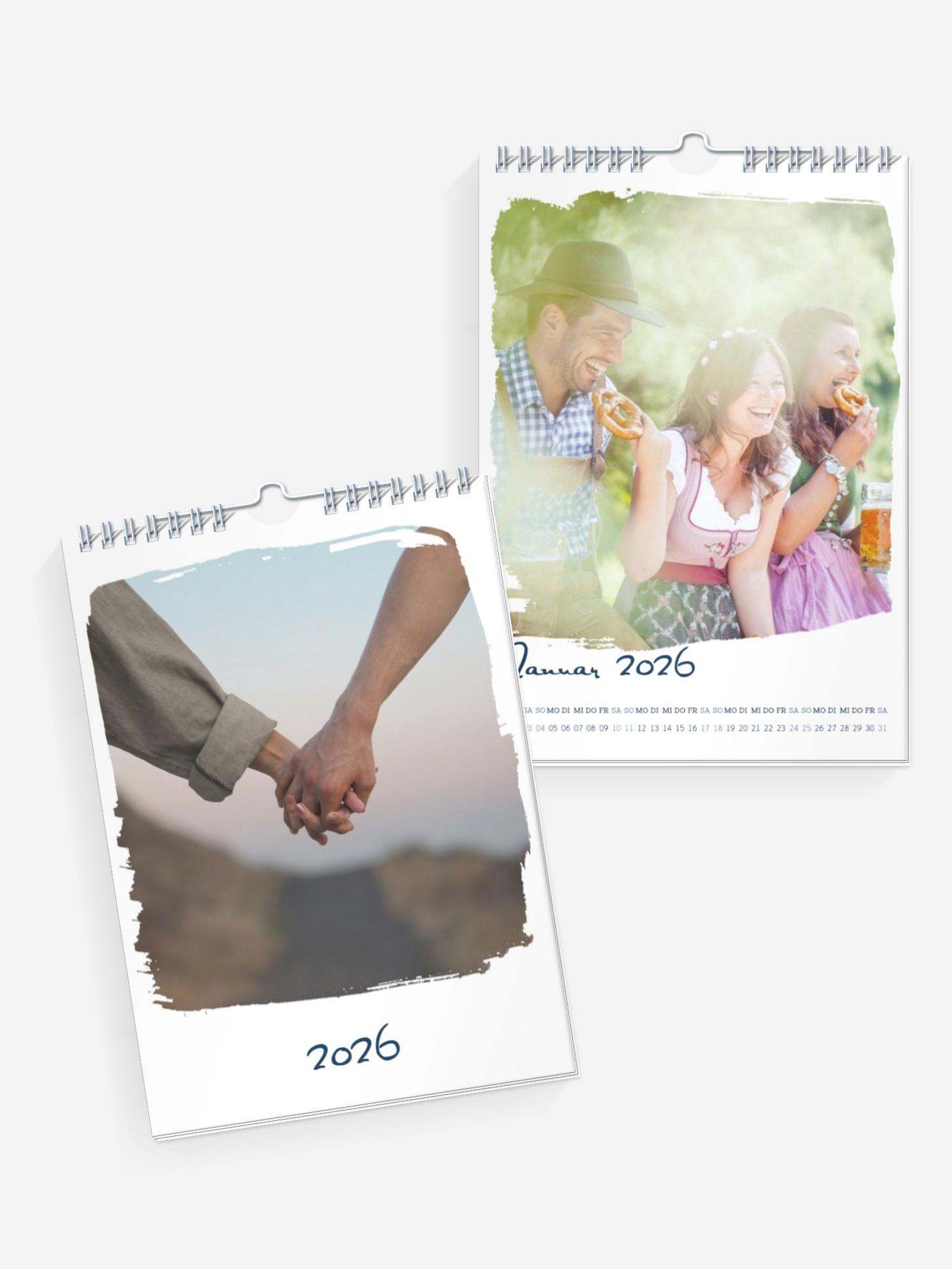 Wandkalender Unbeschwerte Zeiten | Monat - Weiß Monats-Wandkalender A3/A4/A5 - Hochformat